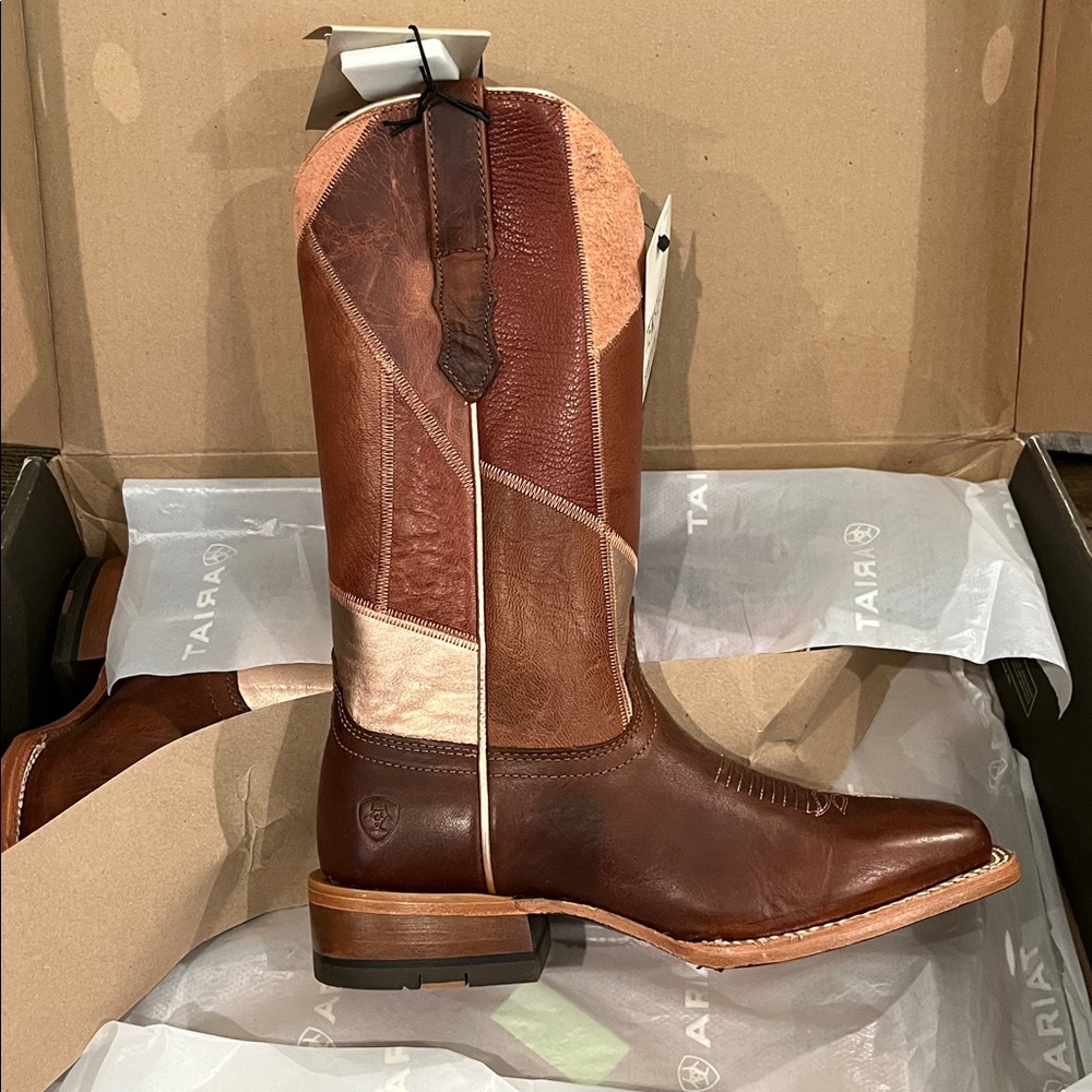 Ariat Women’s Frontier Patchwork Western Boots 7 Brown